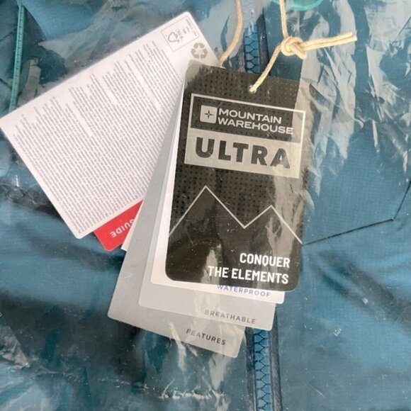 🩷 Mountain Warehouse-Women's Ultra Trolltunga Waterproof Jacket-Teal. Size:16 US - Picture 4 of 11